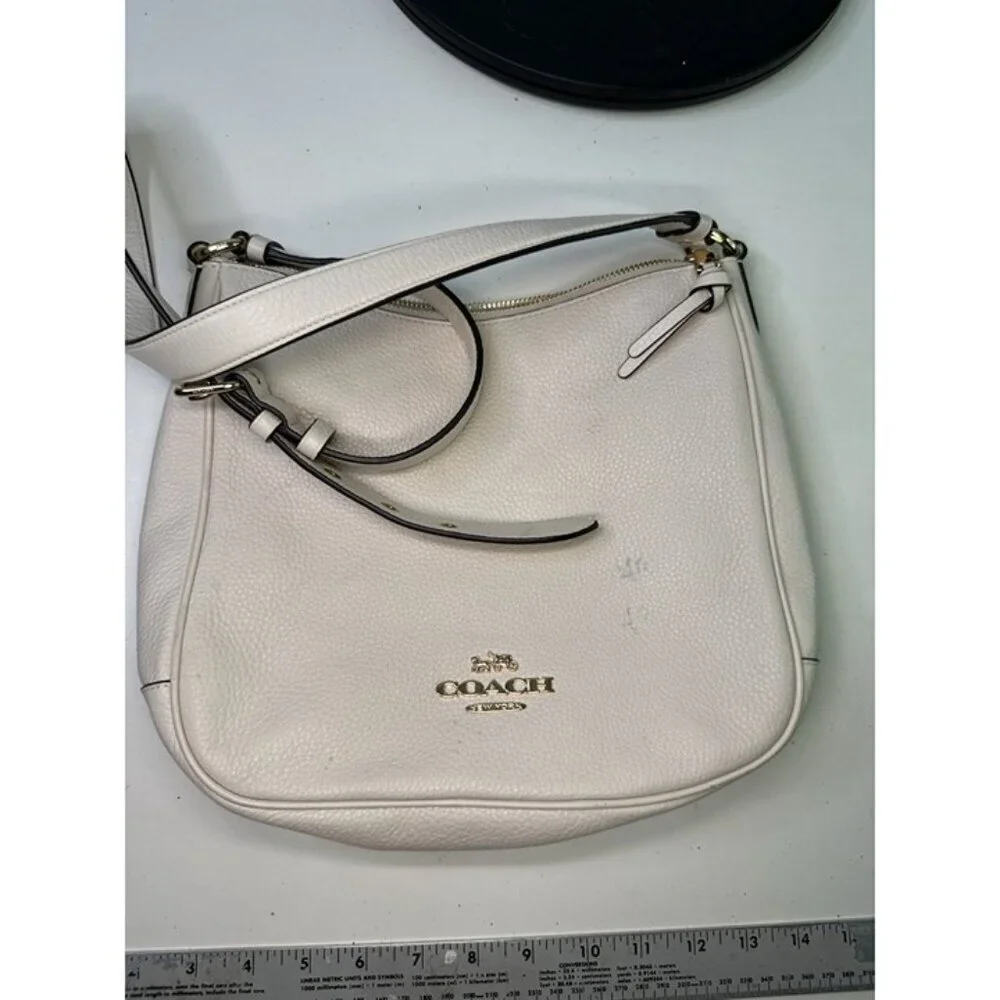 For Repair - Coach Ellie File Crossbody Purse Bag White - C1648 Pebbled LEATHER